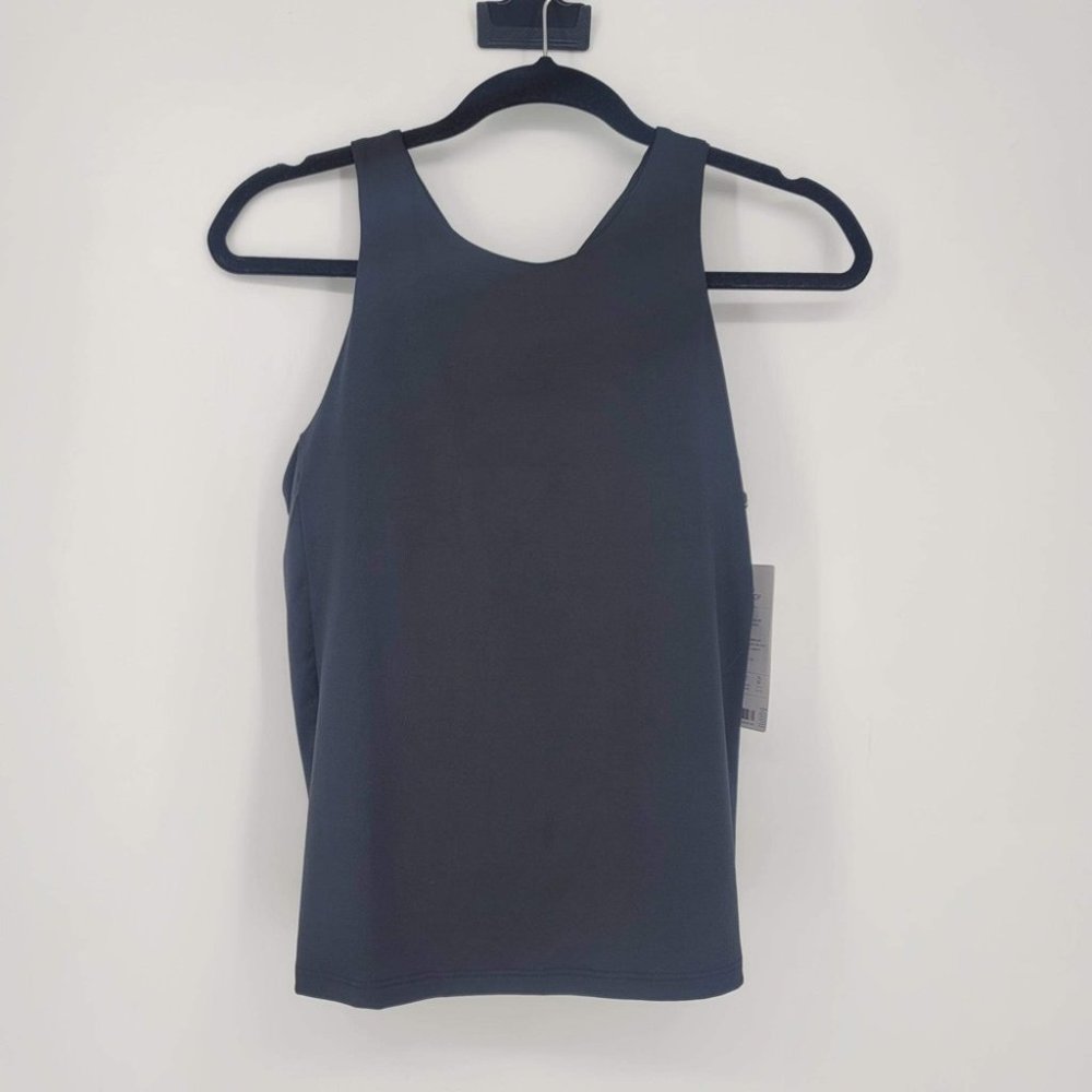NWT Athleta Black Lightning Support Top